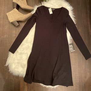 New Express Long Sleeved Black Dress